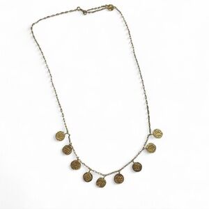 Gold Coin Pendant Necklace